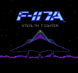 F-117A Stealth Fighter title screen for NES